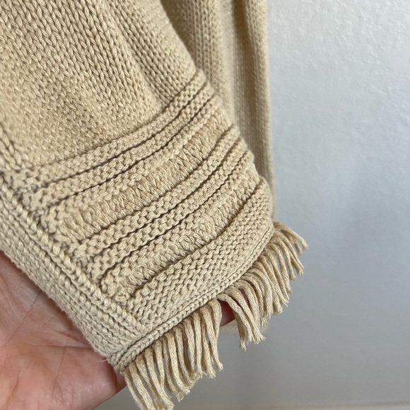 LIKE NEW Artisan NY size medium tan/beige colored open front sweater. - Picture 4 of 8